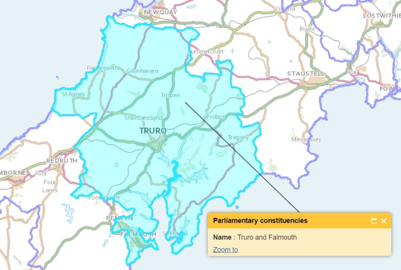 Truro and Falmouth Constituency Map